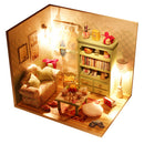 DIY Handcraft Miniature Project Wooden Dolls House with Lights - Family Hall