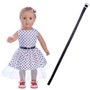 Cute Polka Dot Dress Skirt with Belt Set for 18inch American Girl My Life Dolls Clothes Outfits Party Gown Clothing Black