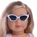 Adorable White Eye Glasses Sunglasses for 18inch American Girl Hannah Journey Dolls Dress up Accessories