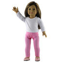 2PCS T-Shirt Sweater Tops Pants Trousers Clothes Clothing for 18'' American Girl Our Generation Doll Accessories
