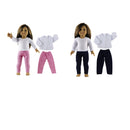 2PCS T-Shirt Sweater Tops Pants Trousers Clothes Clothing for 18'' American Girl Our Generation Doll Accessories