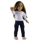2Pieces Casual T-Shirt Top Trousers Sweater Clothes for 18 American Girl Our Generation Doll