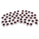 50 Pieces 23*16mm Half Acrylic Doll Bear Plastic Safety Eyes DIY Making Crafts Supplies Halloween Props Brown
