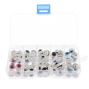 100pcs 5 Color Oval Hollow Flat Hollow Back Plastic Eyes Safety Eyeball For DIY Doll Mask 12mm