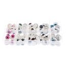 100pcs 5 Color Oval Hollow Flat Hollow Back Plastic Eyes Safety Eyeball For DIY Doll Mask 12mm
