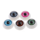 100pcs 5 Color Oval Hollow Flat Hollow Back Plastic Eyes Safety Eyeball For DIY Doll Mask 12mm