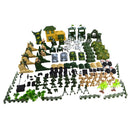 Plastic Action Figures Army Men Soldier Playset with Scaled Vehicles - 200 Pieces