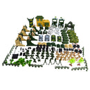 Plastic Action Figures Army Men Soldier Playset with Scaled Vehicles - 200 Pieces