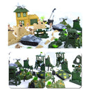 Plastic Action Figures Army Men Soldier Playset with Scaled Vehicles - 200 Pieces
