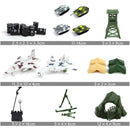 Plastic Action Figures Army Men Soldier Playset with Scaled Vehicles - 200 Pieces