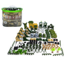 Plastic Action Figures Army Men Soldier Playset with Scaled Vehicles - 200 Pieces