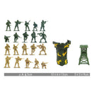 Plastic Action Figures Army Men Soldier Playset with Scaled Vehicles - 100 Pieces