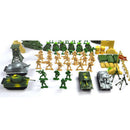 Plastic Action Figures Army Men Soldier Playset with Scaled Vehicles - 100 Pieces