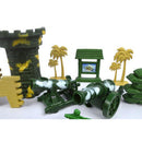 Plastic Action Figures Army Men Soldier Playset with Scaled Vehicles - 100 Pieces