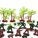 Plastic Action Figures Army Men Soldier Playset with Scaled Vehicles - 64 Pieces