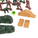 Plastic Action Figures Army Men Soldier Playset with Scaled Vehicles - 64 Pieces