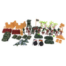 Plastic Action Figures Army Men Soldier Playset with Scaled Vehicles - 64 Pieces