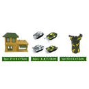 Plastic Action Figures Army Men Soldier Playset with Scaled Vehicles - 130 Pieces