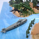 Plastic Action Figures Army Men Soldier Playset with Scaled Vehicles - 130 Pieces