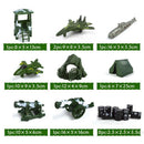 Plastic Action Figures Army Men Soldier Playset with Scaled Vehicles - 130 Pieces