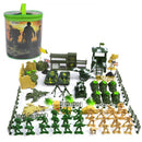 Plastic Action Figures Army Men Soldier Playset with Scaled Vehicles - 90 Pieces