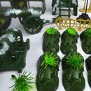 Plastic Action Figures Army Men Soldier Playset with Scaled Vehicles - 90 Pieces