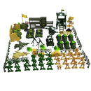 Plastic Action Figures Army Men Soldier Playset with Scaled Vehicles - 90 Pieces