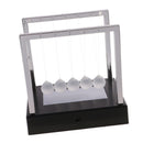 New Light Up Newton Cradle Glass Balance Ball Physics Educational Home/Office Ornament Children Toy Black M
