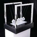 New Light Up Newton Cradle Glass Balance Ball Physics Educational Home/Office Ornament Children Toy Black M