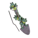 Fairy Garden Decoration Resin Stacking Frog Shovel Lawn Statue Ornament -Happy Family