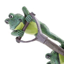 Fairy Garden Decoration Resin Stacking Frog Shovel Lawn Statue Ornament -Happy Family