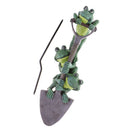 Fairy Garden Decoration Resin Stacking Frog Shovel Lawn Statue Ornament -Happy Family