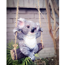 Lovely Exquisite Resin Swinging Koala Craft Fairy Garden Decorative Lawn Statue Figurine
