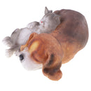 Exquisite Resin Sleeping Cat Dog Figurine for Backyard Garden Decor Doorway Ornament Accessory