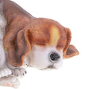 Exquisite Resin Sleeping Cat Dog Figurine for Backyard Garden Decor Doorway Ornament Accessory