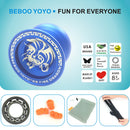 Aluminium Alloy Design Professional Magic YoYo Ball Clutch Bearing String Trick Kids Childen Toys Entertainment Party Christmas Gifts Blue