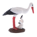 Lifelike Animal Figures Figurine White Crane Model Kids Nature Educational Toy Party Bag Favor