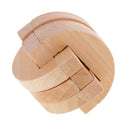 Chinese Wooden Kong Ming Lock Brain Teaser Game Children Intelligence Toy -Untie The Half Ring