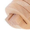 Chinese Wooden Kong Ming Lock Brain Teaser Game Children Intelligence Toy -Untie The Half Ring