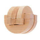 Chinese Wooden Kong Ming Lock Brain Teaser Game Children Intelligence Toy -Untie The Half Ring