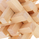 Intellectual Wooden Kong Ming Lock 3D Puzzles Brain Teaser Toy for Kids/Adults Desk Accessories -Untie The Half Ring