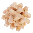 Intellectual Wooden Kong Ming Lock 3D Puzzles Brain Teaser Toy for Kids/Adults Desk Accessories -Untie The Half Ring