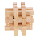 Intellectual Wooden Kong Ming Lock 3D Puzzles Brain Teaser Toy for Kids/Adults Desk Accessories -Untie The Half Ring