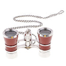 3X25 Opera Glasses Binoculars for Musical Concerts (Wine Red, with Chain)