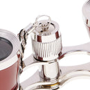 3X25 Opera Glasses Binoculars for Musical Concerts (Wine Red, with Chain)