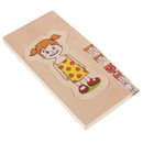 Wooden Cognitive Multilayer Jigsaw Puzzle Cartoon Kids Educational Toy -Girl