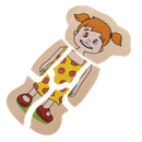 Wooden Cognitive Multilayer Jigsaw Puzzle Cartoon Kids Educational Toy -Girl