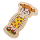 Wooden Cognitive Multilayer Jigsaw Puzzle Cartoon Kids Educational Toy -Girl