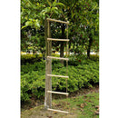 Kids Indoor & Outdoor Playhouse Wooden Heavy Duty 150kg 6 Rungs Rope Climbing Ladder Backyard Toy Tree House Climbing Toy