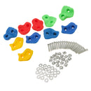 10 Pcs Plastic Rock Climbing Wall Crab Stones Hands Feet Hold with Installation Hardware Kits Outdoor Sports Accessories